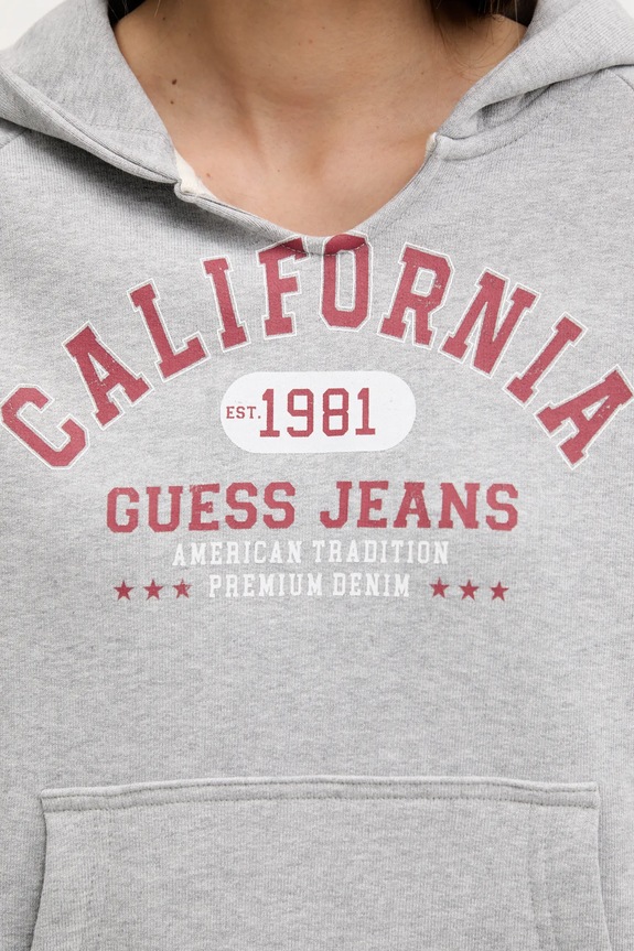Guess Jeans hanorac de bumbac W5YQ14.KCPR1 gri