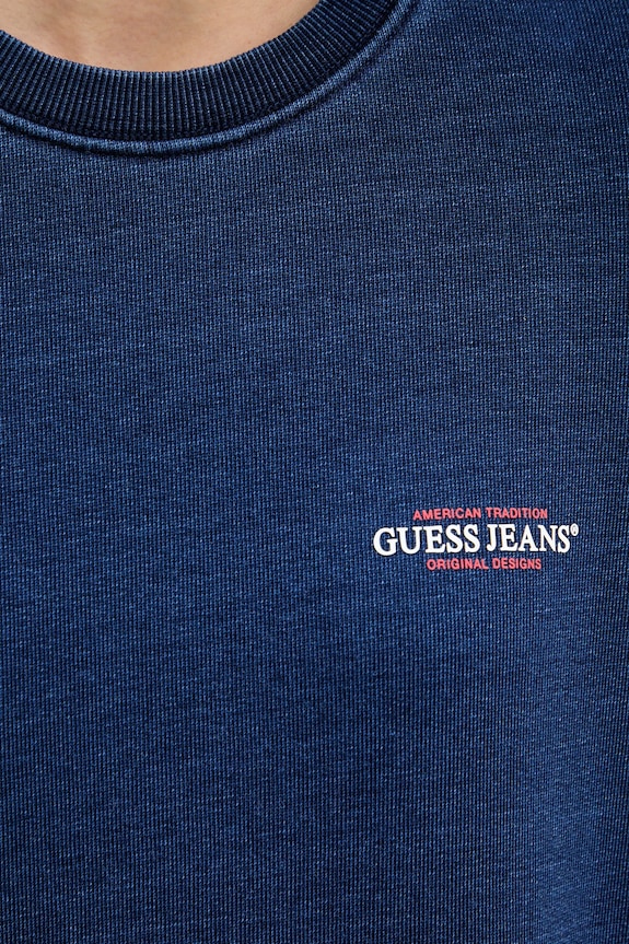 Guess Jeans hanorac de bumbac W5YQ22.KCXQ1 bleumarin