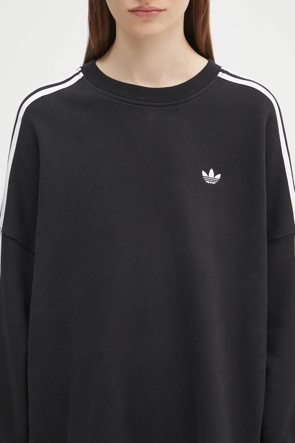 Bavlněná mikina adidas Originals 3-Stripes černá JX5285