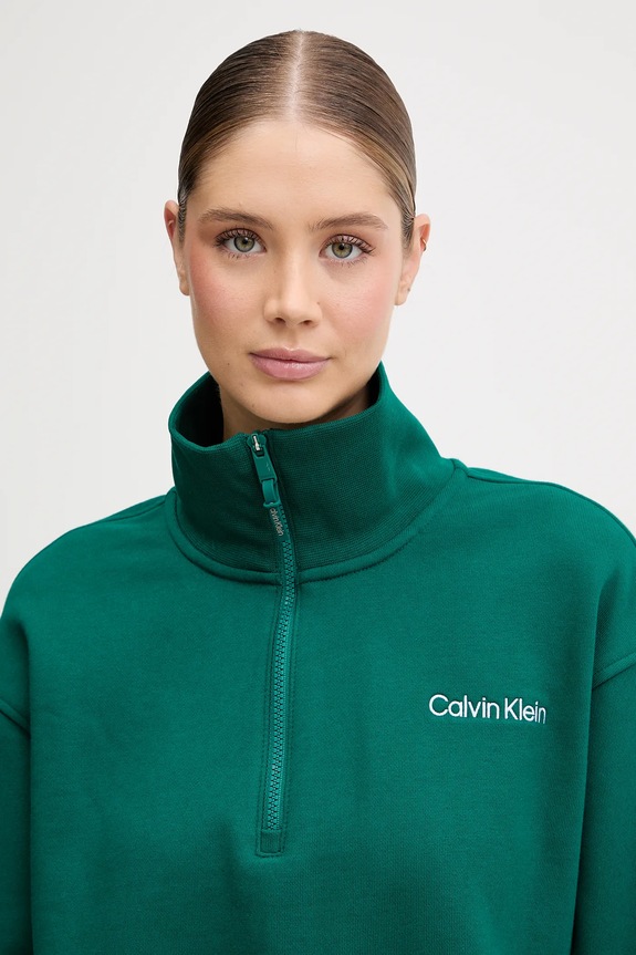 Dukserica Calvin Klein Performance zelena LVGWF5W310