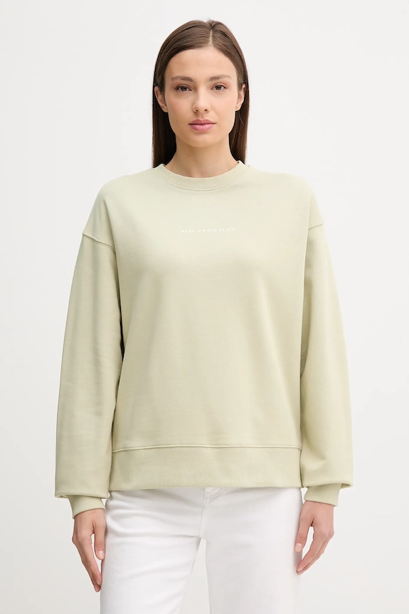 Marc O'Polo bluza bawełniana 5000006575 zielony AW25