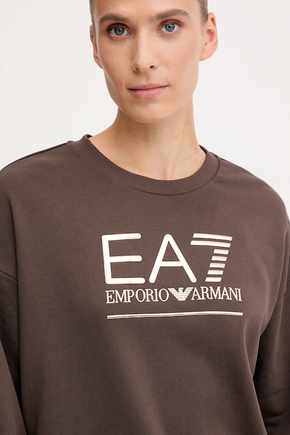 EA7 Emporio Armani bluza brązowy AF12473.7W000416
