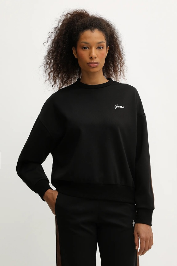 Guess bluza FABIA aplikacja czarny V5BQ03.KCX22