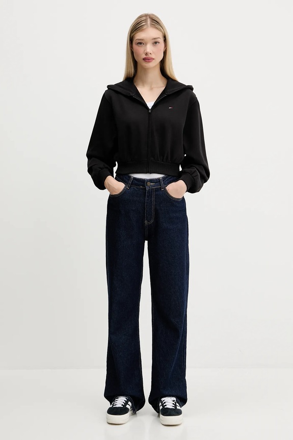 Tommy Jeans bluza bawełniana DW0DW21590 czarny AW25