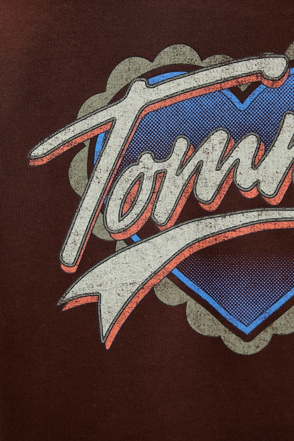 Tommy Jeans bluza bawełniana DW0DW21602 brązowy