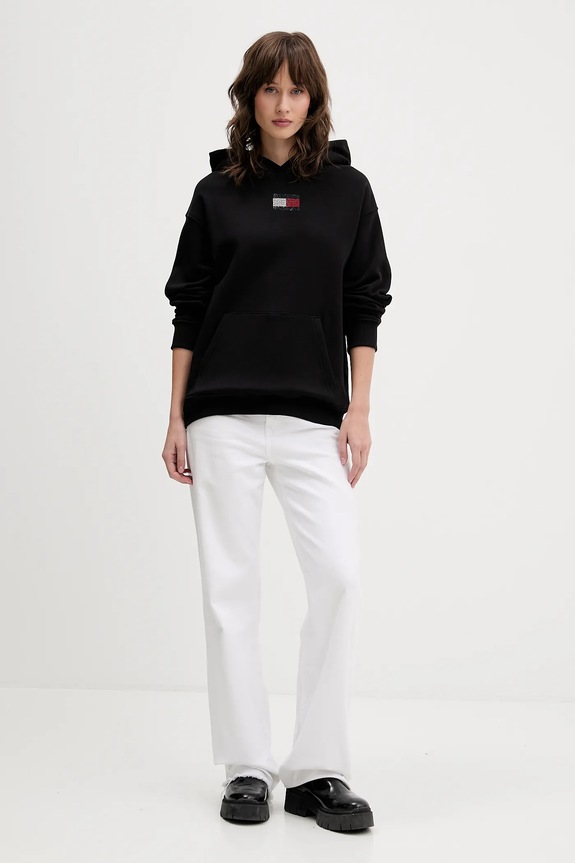 Tommy Jeans bluza bawełniana DW0DW21605 czarny AW25