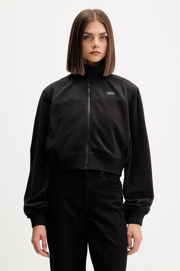 Tommy Jeans bluza bez kaptura czarny DW0DW21606