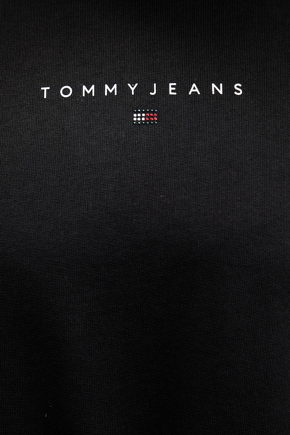 Bavlnená mikina Tommy Jeans DW0DW21607 čierna