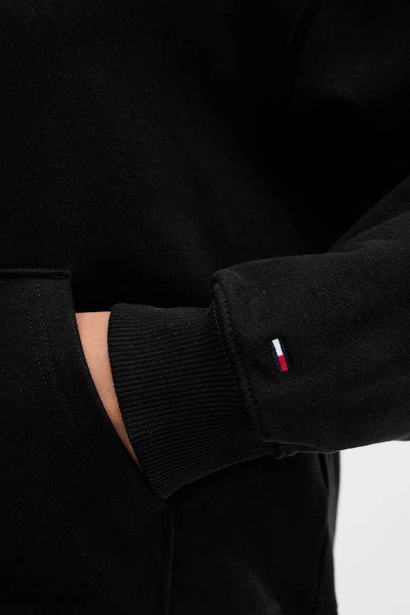 Tommy Jeans pamut melegítőfelső DW0DW21785 fekete