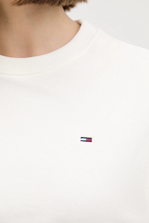 Pamučna dukserica Tommy Jeans DW0DW21831 bež