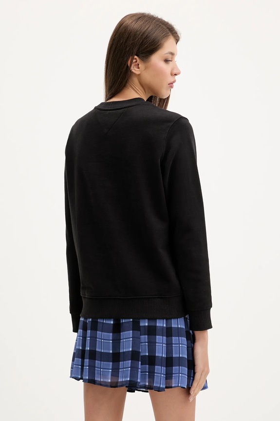 Ρούχα Βαμβακερή μπλούζα Tommy Jeans DW0DW21960 μαύρο