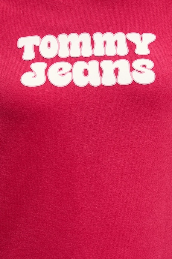 Tommy Jeans felpa in cotone DW0DW21962 rosa