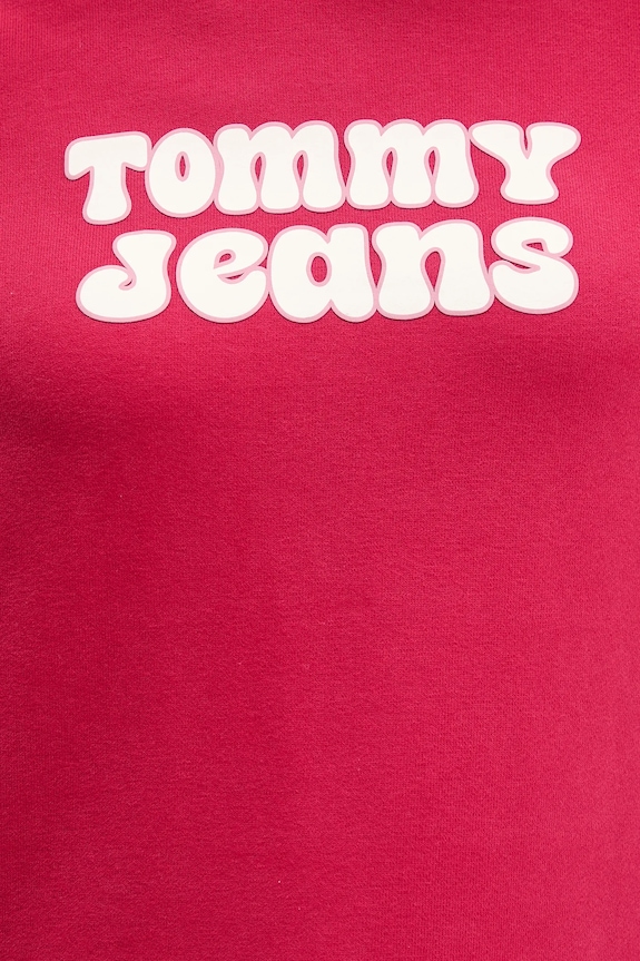 Tommy Jeans felpa in cotone DW0DW21962 rosa