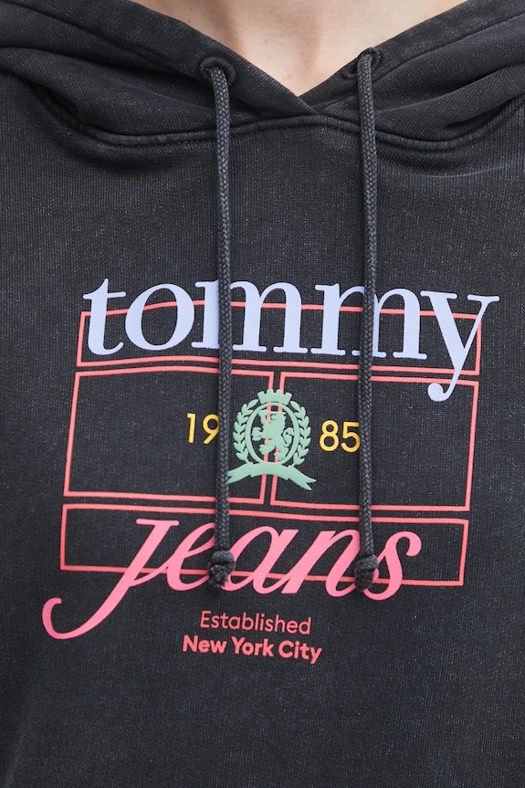 Bavlnená mikina Tommy Jeans DW0DW22169 čierna