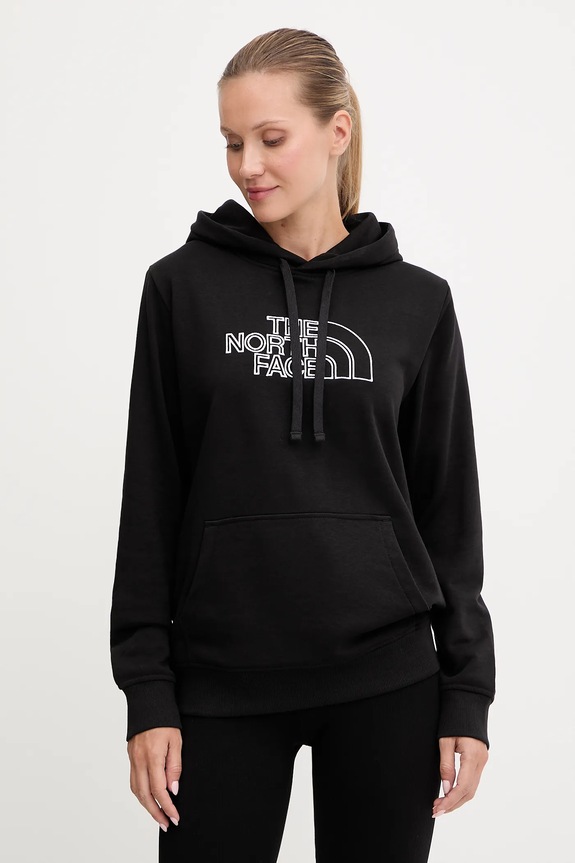 The North Face bluză Drew Peak Light imprimeu negru NF0A8C1DKY41