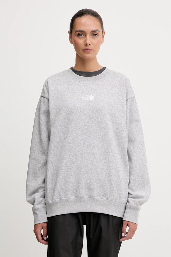 Mikina The North Face Essential melanž sivá NF0A89EPDYX1