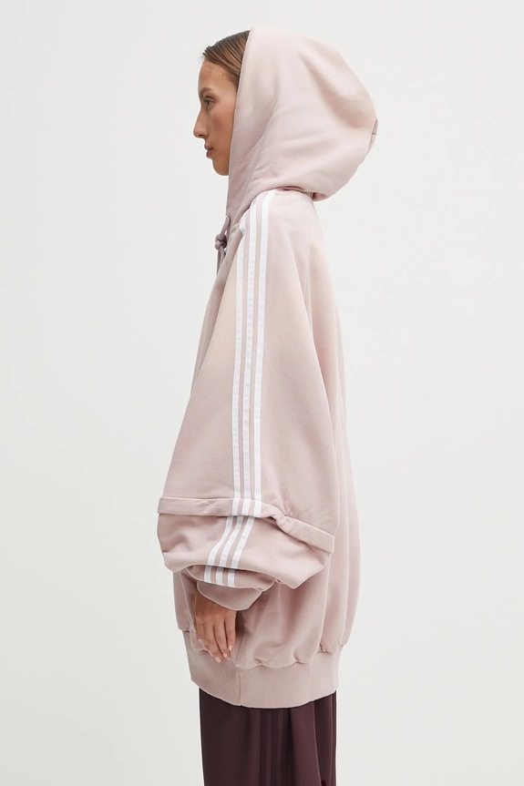 adidas Originals cotton sweatshirt Oversized Hoodie KE9804 pink AW25