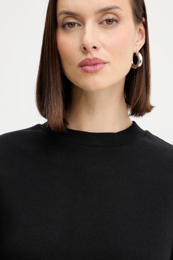 Βαμβακερή μπλούζα Patrizia Pepe μαύρο 2M4494.J079