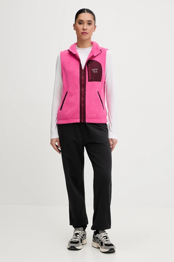 Fleecová vesta Banana Moon Hillside SPRY.HILLSIDE růžová AW25