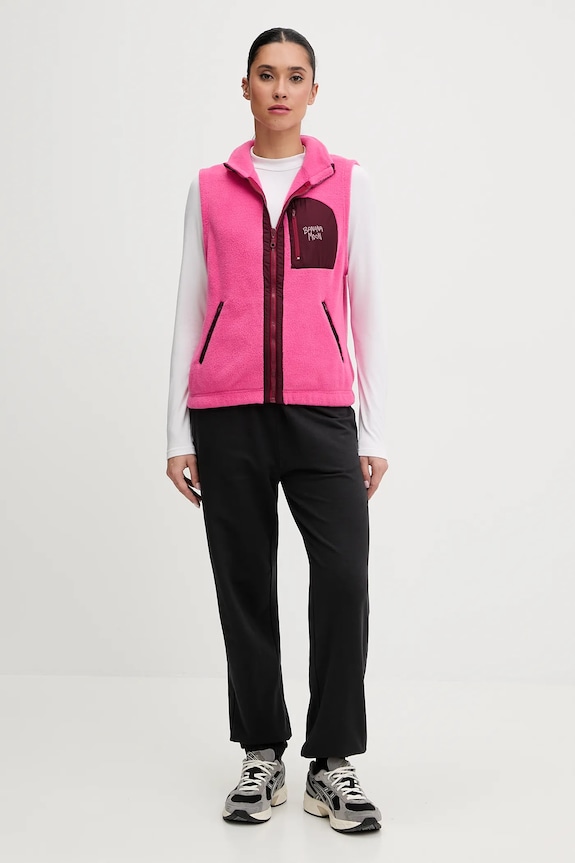 Fleecová vesta Banana Moon Hillside SPRY.HILLSIDE růžová AW25