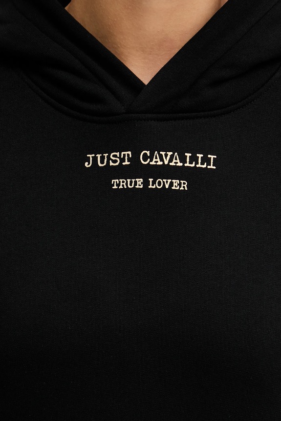 Bavlnená mikina Just Cavalli 79PAIT01.CF502 čierna