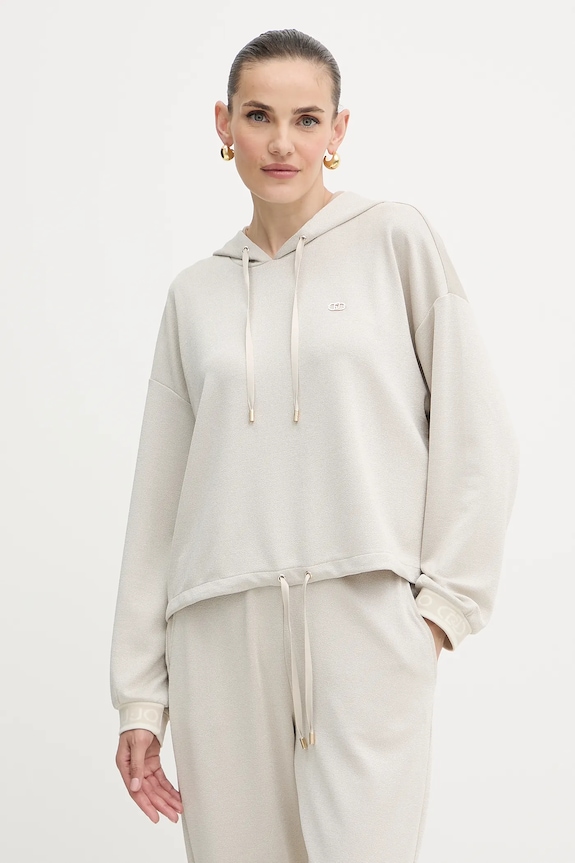 Liu Jo bluza z kapturem beżowy TF5285.J4747