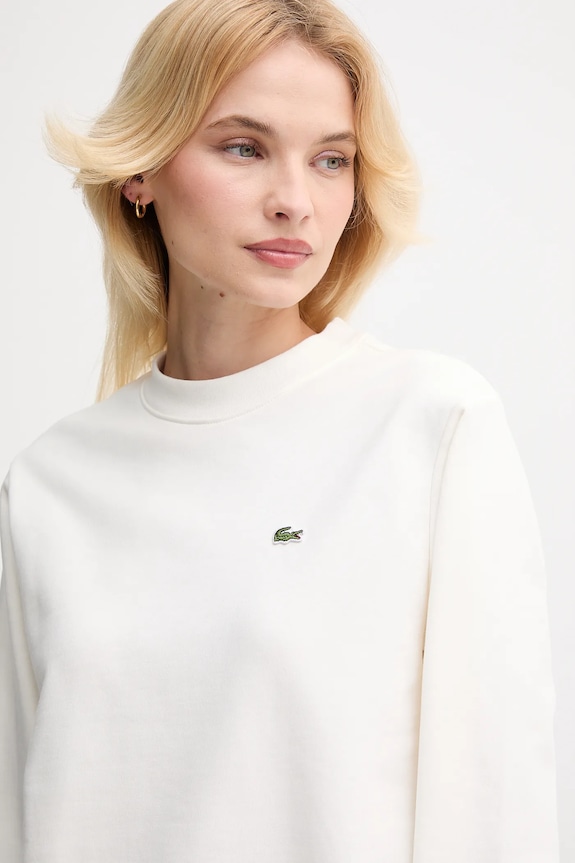 Lacoste hanorac de bumbac bej SF5270