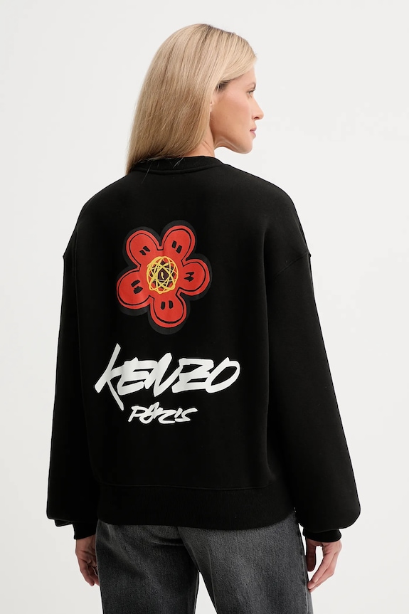 Bavlnená mikina Kenzo Kenzo x Futura bavlna čierna FF62SW4504MB