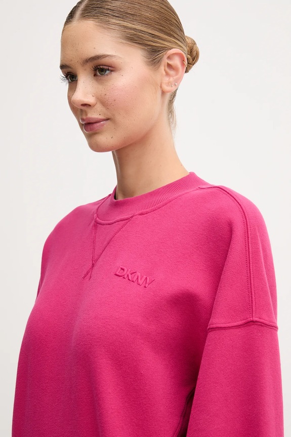 Хлопковая кофта Dkny розовый DP5T1406