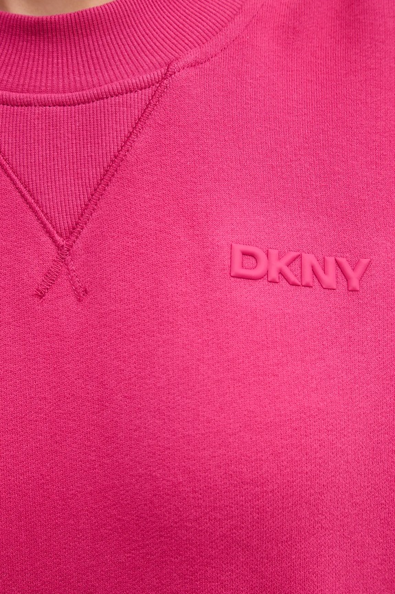 Хлопковая кофта Dkny DP5T1406 розовый