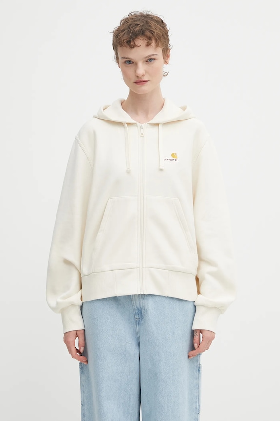 Carhartt WIP sweatshirt W'''''''' HD American Script plain beige I033057.05XX
