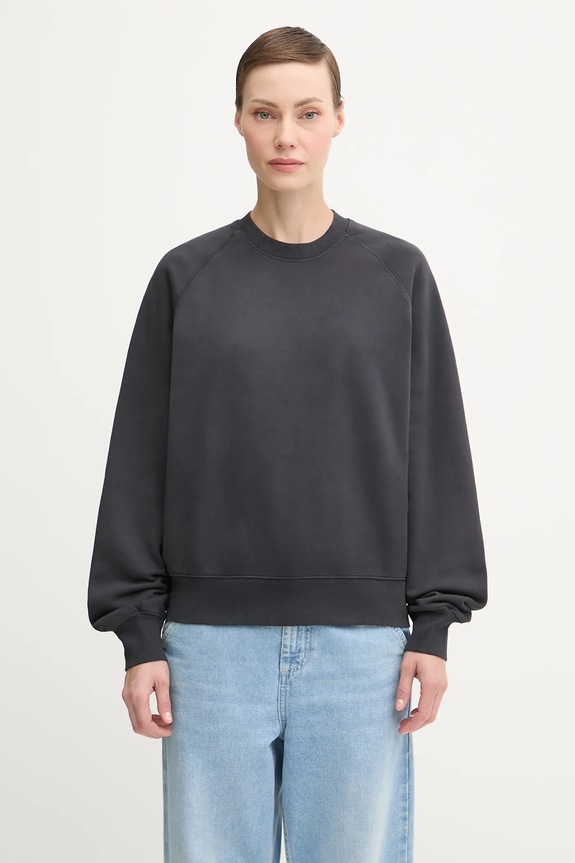 Carhartt WIP cotton sweatshirt W’ Hudson Sweat plain black I035136.895F