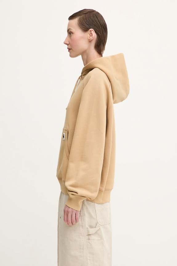 Carhartt WIP felpa in cotone W’ Hooded Hudson I035137.07E5F marrone AW25