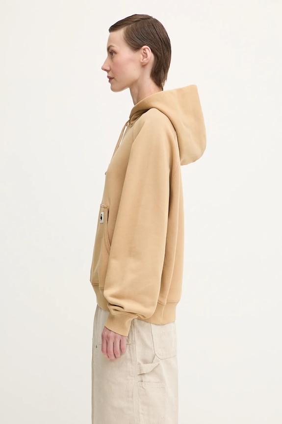 Carhartt WIP felpa in cotone W’ Hooded Hudson I035137.07E5F marrone AW25