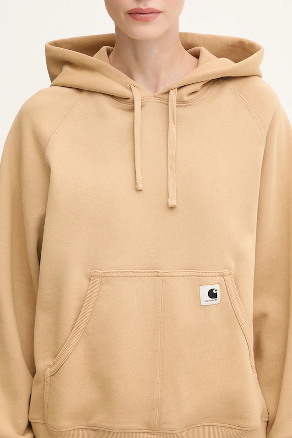 Carhartt WIP felpa in cotone W’ Hooded Hudson marrone I035137.07E5F