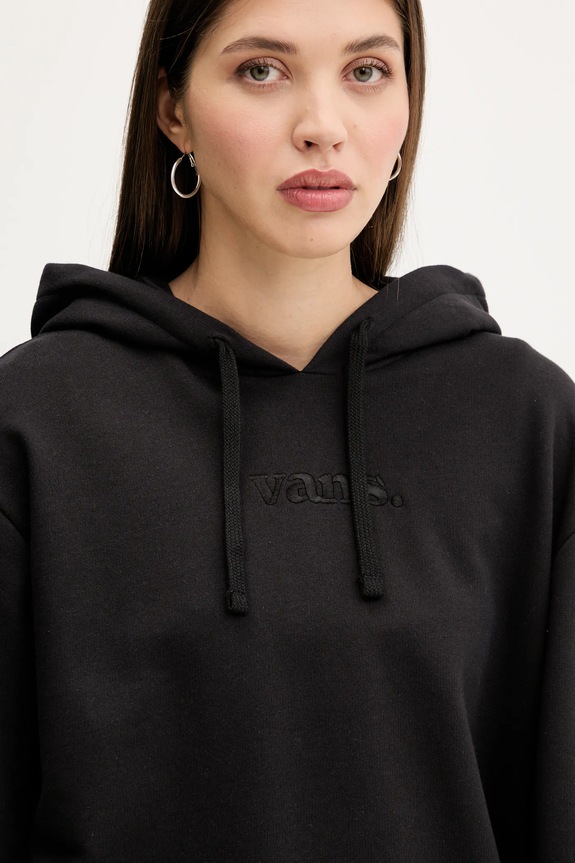 Bavlněná mikina Vans černá VN000RAHBLK1