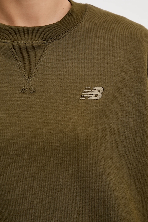 Bavlněná mikina New Balance WT41500WDL zelená