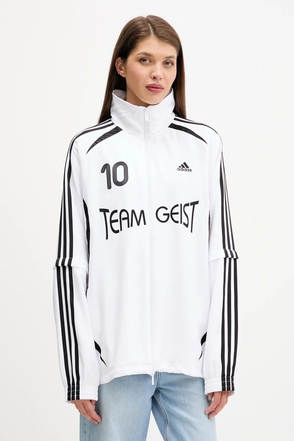 Dukserica adidas Originals Ovzd Tracktop bez kapuljače bijela KE7570