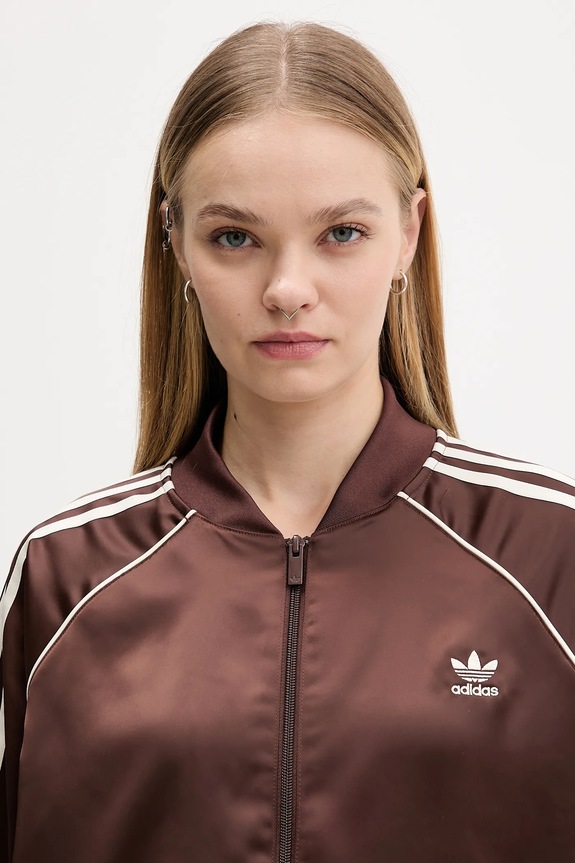 Dukserica adidas Originals Sst Satin Tt smeđa KH1568