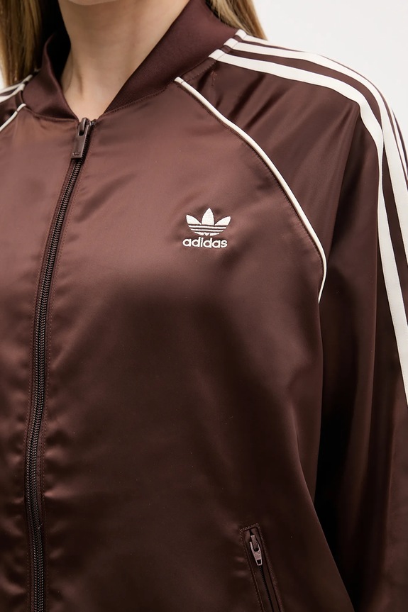 Dukserica adidas Originals Sst Satin Tt KH1568 smeđa