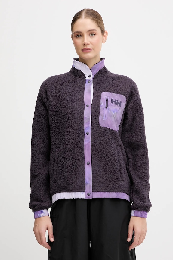 Fleecová mikina Helly Hansen IMPERIAL nášivka fialová 63372