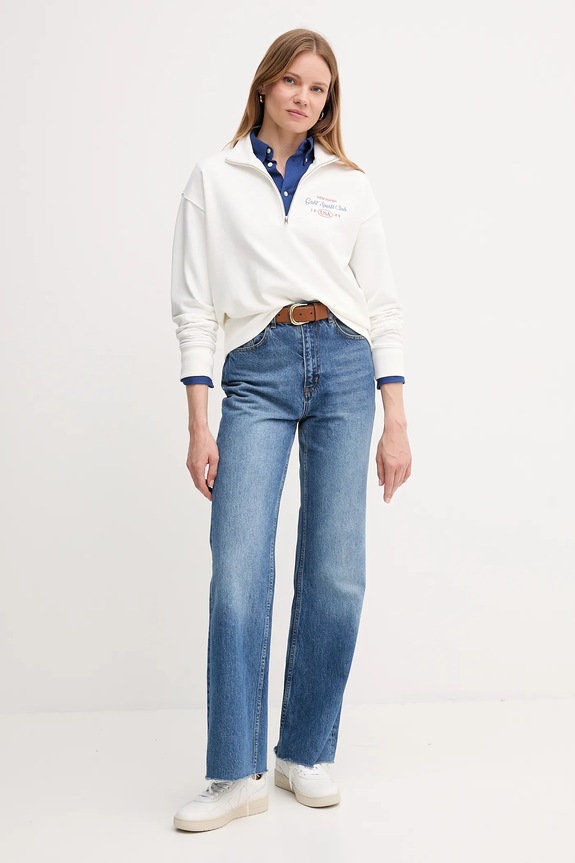 Gant bluza bawełniana 4204215 biały AW25