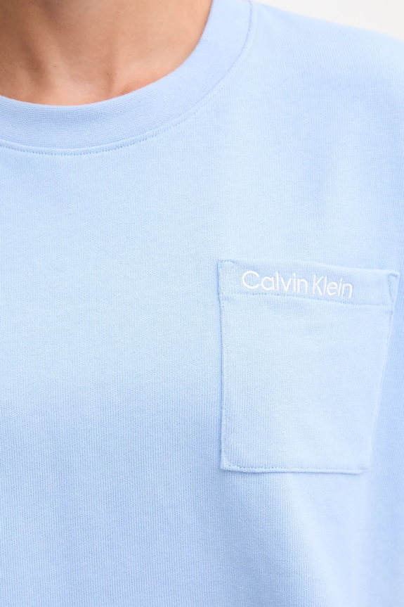 Calvin Klein Underwear Μπλούζα lounge γυναικεία βαμβακερή LV00QS7516 μπλε