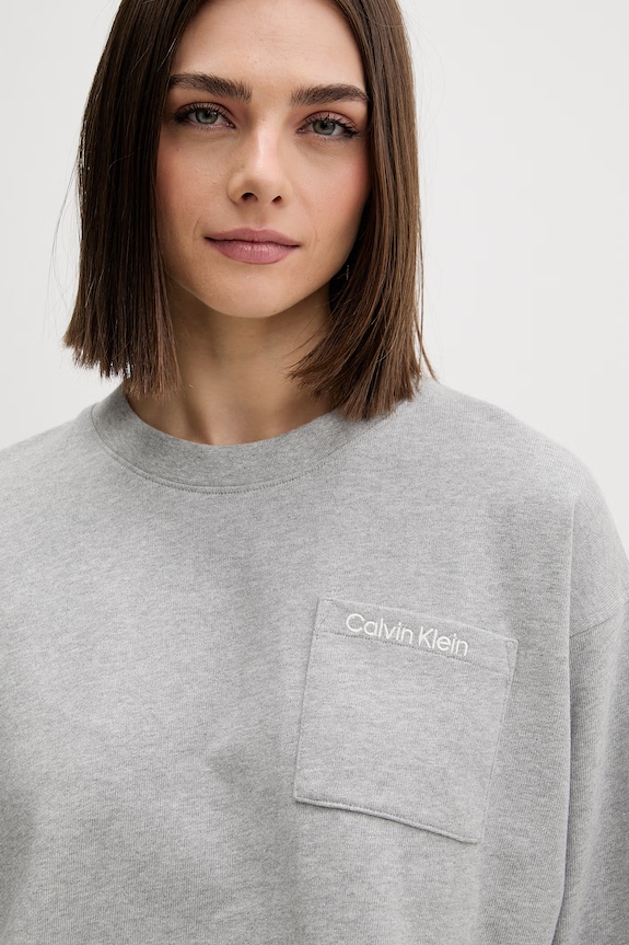Calvin Klein Underwear mikina loungwear dámska bavlnená sivá LV00QS7516