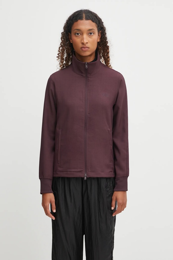 Y-3 bluza 3-Stripes Track Top gładkie fioletowy KA9491