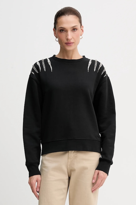 Pepe Jeans bluza aplikacja czarny PL5800024