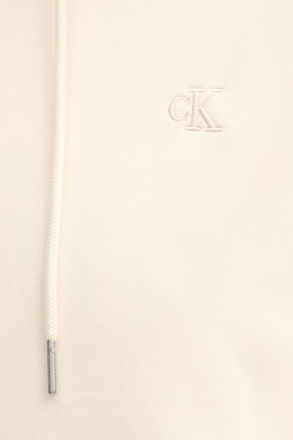 Calvin Klein Jeans mikina s kapucňou dámska bavlnená LV047C224G béžová