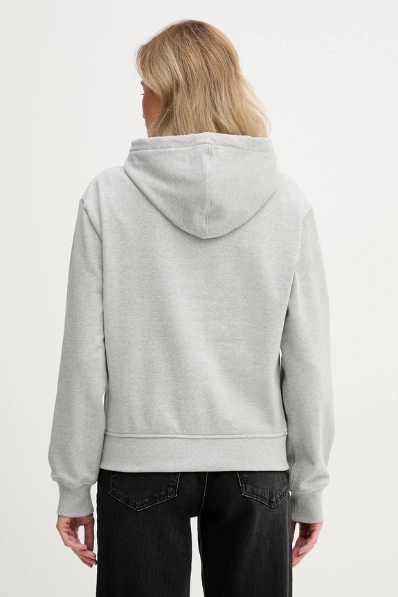 Odzież Calvin Klein Jeans bluza z kapturem damska bawełniana LV047C224G szary