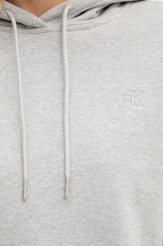 Calvin Klein Jeans bluza z kapturem damska bawełniana LV047C224G szary