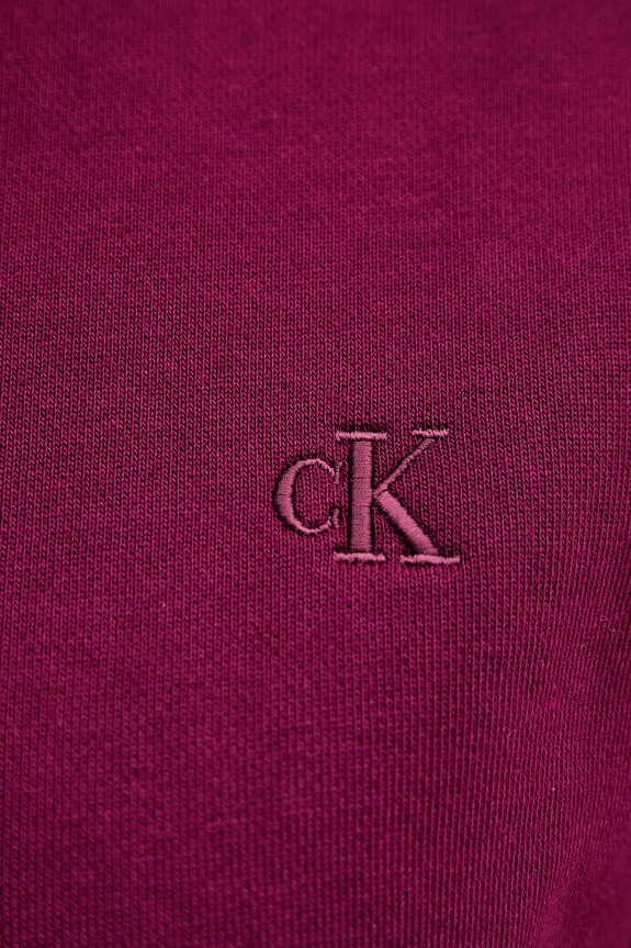 Calvin Klein Jeans mikina s kapucňou dámska bavlnená LV047C224G fialová